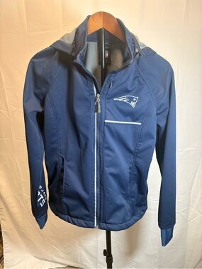 NFL Women's Navy Blue New England Patriots Utility Jacket